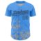 Custom Powder Blue Black-Gray Splatter Authentic Baseball Jersey