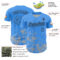 Custom Powder Blue Black-Gray Splatter Authentic Baseball Jersey