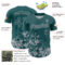 Custom Midnight Green Gray Splatter Authentic Baseball Jersey