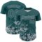 Custom Midnight Green Gray Splatter Authentic Baseball Jersey