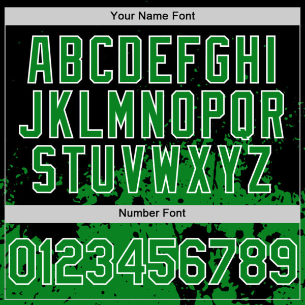 Custom Black Grass Green-White Abstract Splatter Grunge Authentic Baseball Jersey