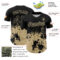 Custom Black Vegas Gold Abstract Splatter Grunge Authentic Baseball Jersey