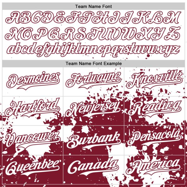 Custom White Crimson Abstract Splatter Grunge Authentic Baseball Jersey