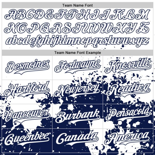Custom White Navy Abstract Splatter Grunge Authentic Baseball Jersey