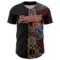 Custom Black Crimson-Cream Bowling Doodle Split Authentic Baseball Jersey