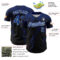 Custom Black Royal-White Distressed Scratch Brush Stroke Authentic Baseball Jersey