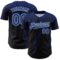 Custom Black Royal-White Distressed Scratch Brush Stroke Authentic Baseball Jersey