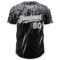 Custom Black Gray-White Distressed Scratch Brush Stroke Authentic Baseball Jersey