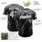 Custom Black Gray-White Distressed Scratch Brush Stroke Authentic Baseball Jersey