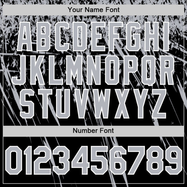 Custom Black Gray-White Distressed Scratch Brush Stroke Authentic Baseball Jersey