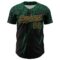 Custom Black Kelly Green-Old Gold Distressed Scratch Brush Stroke Authentic Baseball Jersey