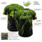 Custom Black Neon Green-Purple Distressed Scratch Brush Stroke Authentic Baseball Jersey