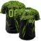 Custom Black Neon Green-Purple Distressed Scratch Brush Stroke Authentic Baseball Jersey