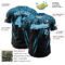 Custom Black Sky Blue-White Distressed Scratch Brush Stroke Authentic Baseball Jersey