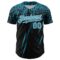 Custom Black Panther Blue-White Distressed Scratch Brush Stroke Authentic Baseball Jersey