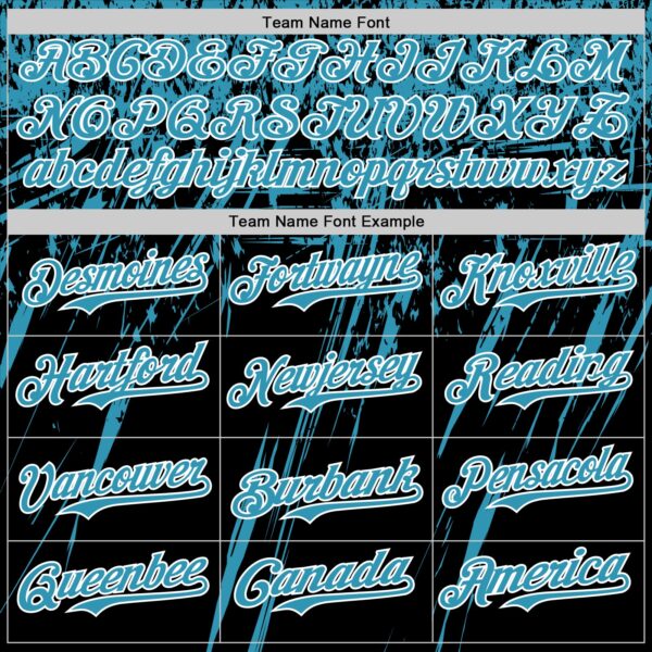 Custom Black Panther Blue-White Distressed Scratch Brush Stroke Authentic Baseball Jersey