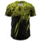 Custom Black Neon Yellow Distressed Scratch Brush Stroke Authentic Baseball Jersey