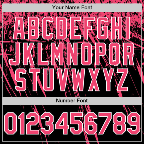 Custom Black Neon Pink-White Distressed Scratch Brush Stroke Authentic Baseball Jersey