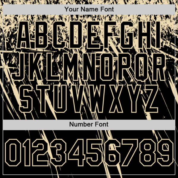 Custom Black Cream Distressed Scratch Brush Stroke Authentic Baseball Jersey