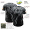 Custom Black Silver Distressed Scratch Brush Stroke Authentic Baseball Jersey