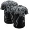 Custom Black Silver Distressed Scratch Brush Stroke Authentic Baseball Jersey