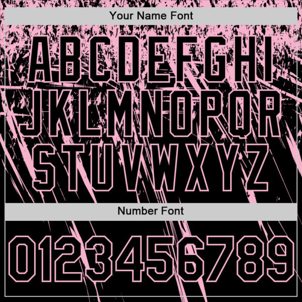 Custom Black Light Pink Distressed Scratch Brush Stroke Authentic Baseball Jersey