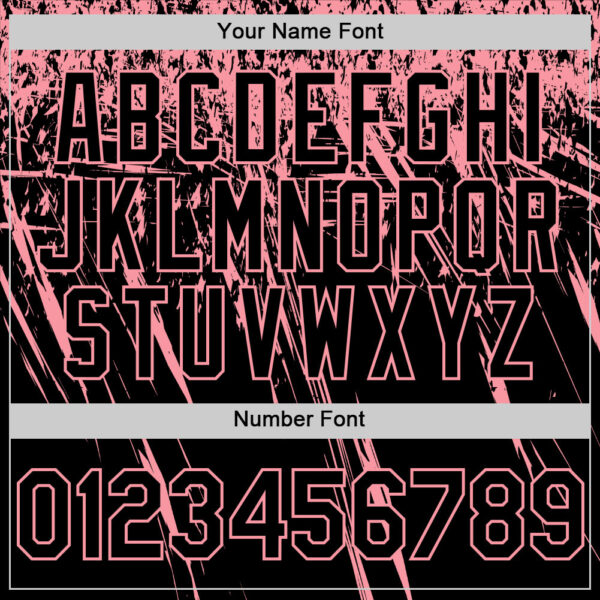 Custom Black Medium Pink Distressed Scratch Brush Stroke Authentic Baseball Jersey