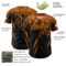 Custom Black Bay Orange Distressed Scratch Brush Stroke Authentic Baseball Jersey