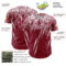 Custom Crimson White Distressed Scratch Brush Stroke Authentic Baseball Jersey