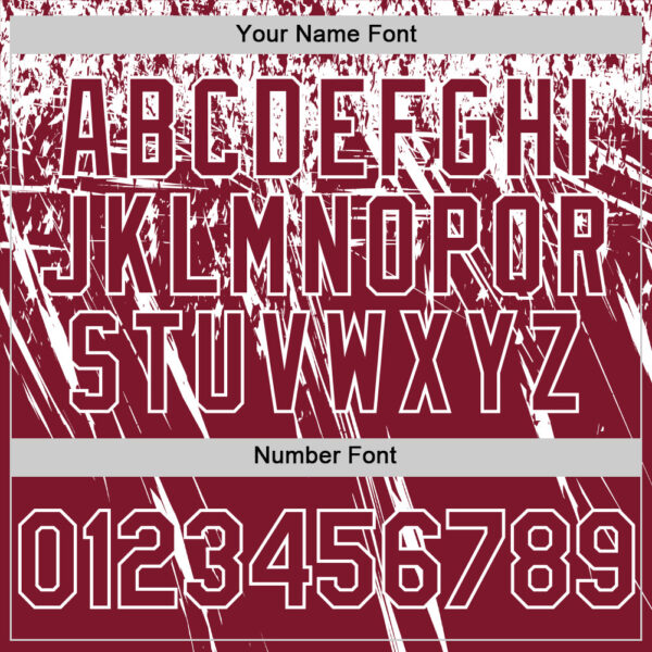 Custom Crimson White Distressed Scratch Brush Stroke Authentic Baseball Jersey
