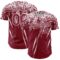 Custom Crimson White Distressed Scratch Brush Stroke Authentic Baseball Jersey