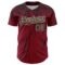 Custom Crimson Black-Cream Distressed Scratch Brush Stroke Authentic Baseball Jersey