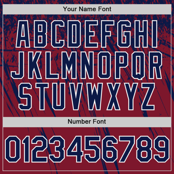 Custom Crimson Navy-White Distressed Scratch Brush Stroke Authentic Baseball Jersey