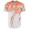 Custom White Orange Distressed Scratch Brush Stroke Authentic Baseball Jersey