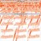 Custom White Orange Distressed Scratch Brush Stroke Authentic Baseball Jersey