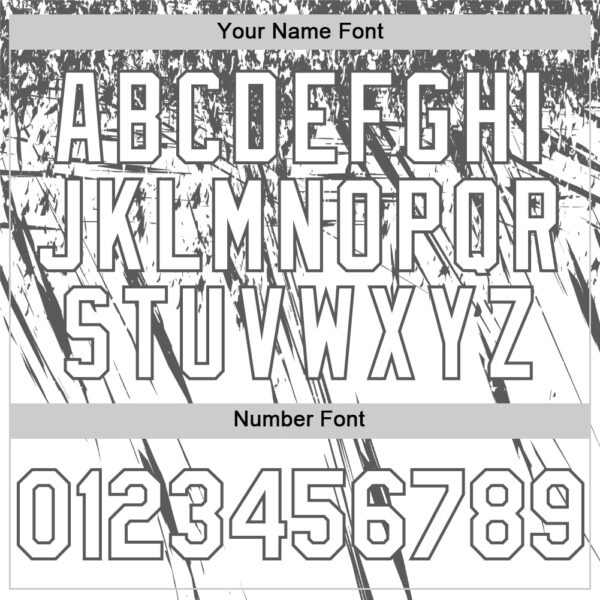 Custom White Steel Gray Distressed Scratch Brush Stroke Authentic Baseball Jersey