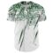Custom White Green Distressed Scratch Brush Stroke Authentic Baseball Jersey