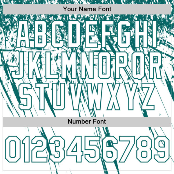 Custom White Teal Distressed Scratch Brush Stroke Authentic Baseball Jersey