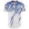 Custom White Royal Distressed Scratch Brush Stroke Authentic Baseball Jersey