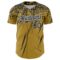 Custom Old Gold Black-White Distressed Scratch Brush Stroke Authentic Baseball Jersey