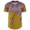 Custom Old Gold Purple-White Distressed Scratch Brush Stroke Authentic Baseball Jersey