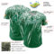 Custom Kelly Green White Distressed Scratch Brush Stroke Authentic Baseball Jersey
