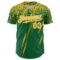 Custom Kelly Green Gold-White Distressed Scratch Brush Stroke Authentic Baseball Jersey