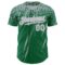 Custom Kelly Green Gray-White Distressed Scratch Brush Stroke Authentic Baseball Jersey