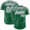 Custom Kelly Green Gray-White Distressed Scratch Brush Stroke Authentic Baseball Jersey