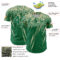 Custom Kelly Green Cream Distressed Scratch Brush Stroke Authentic Baseball Jersey