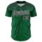 Custom Kelly Green Black-White Distressed Scratch Brush Stroke Authentic Baseball Jersey