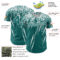 Custom Teal White Distressed Scratch Brush Stroke Authentic Baseball Jersey