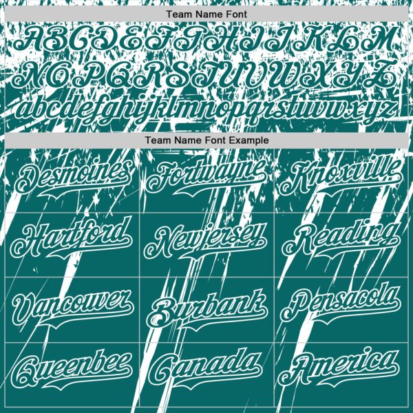 Custom Teal White Distressed Scratch Brush Stroke Authentic Baseball Jersey