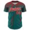 Custom Teal Red-White Distressed Scratch Brush Stroke Authentic Baseball Jersey